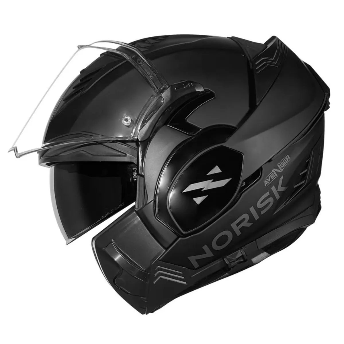 Capacete Norisk Avenger Articulado Preto Fosco