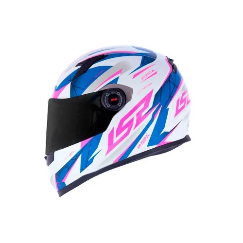 Capacete LS2 FF358 Draze Branco, Azul e Rosa