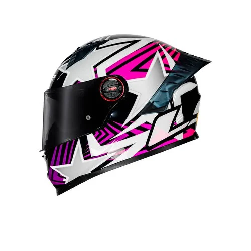 Capacete LS2 FF358 Pro Estellar Preto e Rosa