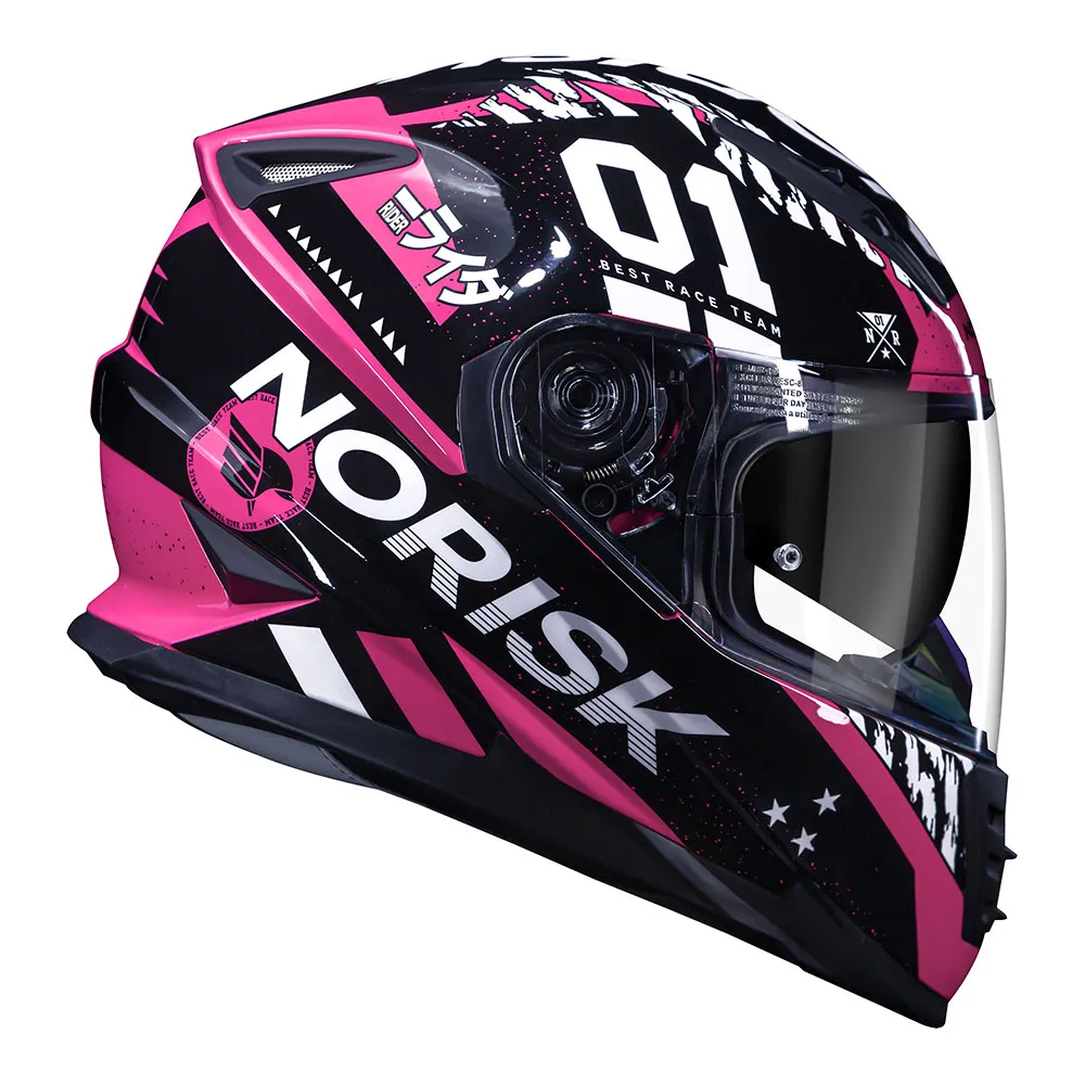 Capacete Norisk Soul Tokyo Rosa e Preto